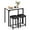 White, variant on Gymax 3 PCS Counter Height Dining Set Faux Marble Table and 2 Chairs Kitchen Bar New Brown