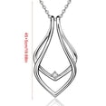 thumbnail image 4 of Mujer novia anillo guardián collar geométrico colgante para enfermera trabajadora, 4 of 5