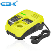 18-Volt Rapid Charger Replacement for P117 Ryobi 12V-18V Battery One+ Lithium-Ion/NiCad/NiMh Battery P102 P108 P189 P197 P103 P105 P107 P190 P191 PBP002 PBP005with 2 USB Port