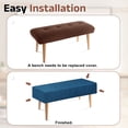 thumbnail image 4 of Funda para banco de comedor, funda elástica para banco largo tipo piano, protector de cojín de asiento rectangular lavable para sala de estar, dormitorio y cocina, verde claro, 4 of 6