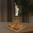 thumbnail image 2 of Puzzle de madera 3D Ysityum Estatua de la Libertad con luz LED USB, 2 of 7