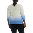 thumbnail image 4 of Adyson Parker Women's Plus 3/4 Sleeve Ombre Dip Dye Soft Cotton Blend Knit Sweater, 4 of 5