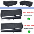 thumbnail image 2 of Pour PS5 Pro Housse Antipoussière, Étui de Protection Antipoussière en Mode Horizontal pour Console PS5 Pro à Disque et Numérique, Tissu Oxford Anti-Rayures Imperméable Accès Facile Port de Câble, 2 of 9