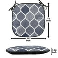 thumbnail image 5 of Abstract Chair Seating Cushion Set of 12, Vertical and Horizontal Shapes Stripes and Dots Dashes Mix Pattern, Seat Pads for Office with Anti-slip Backing, 16"x16", Indigo and White, by Ambesonne, 5 of 7