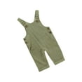 thumbnail image 3 of Seyurigaoka Seyurigaoka Baby Boys Suspender Pants with Buttons, Loose Fit Solid Color Trousers with Pockets, Toddler Adjustable Buckle Outfit, 3 of 6