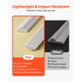 thumbnail image 5 of KFFKFF Wall Molding Wainscoting Panels Kit, 3 Pack, Lightweight Paintable Polystyrene Material, Waterproof Interior Wall Trim, White, 5 of 9