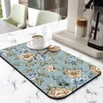 thumbnail image 2 of Botanical Garden Print Coffee Bar Mat, Absorbent Vintage Dish Drying Pad, Floral Kitchen Counter Protector, 2 of 7