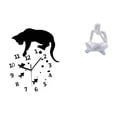 thumbnail image 1 of Reloj de pared,Reloj de pared de gato para sala de estar,dormitorio decorativo.,Figura de lector abstracto,Estatua de pensador abstracto,arte,manualidades,decoraciones,Figuras humanas, 1 of 8