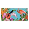 thumbnail image 2 of Disketp Tropical Jungle Flamingo Gaming Mouse Mat Long Extended Mouse Pad Desk Mat Non-Slip Rubber Mice Pads Stitched Edges(315.5 x 16 x 0.12 Inches), 2 of 8