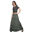 thumbnail image 2 of Moomaya Printed Two Piece Flared Skirt And Crop Top Rayon Ethnic Set For Girls, 2 of 6