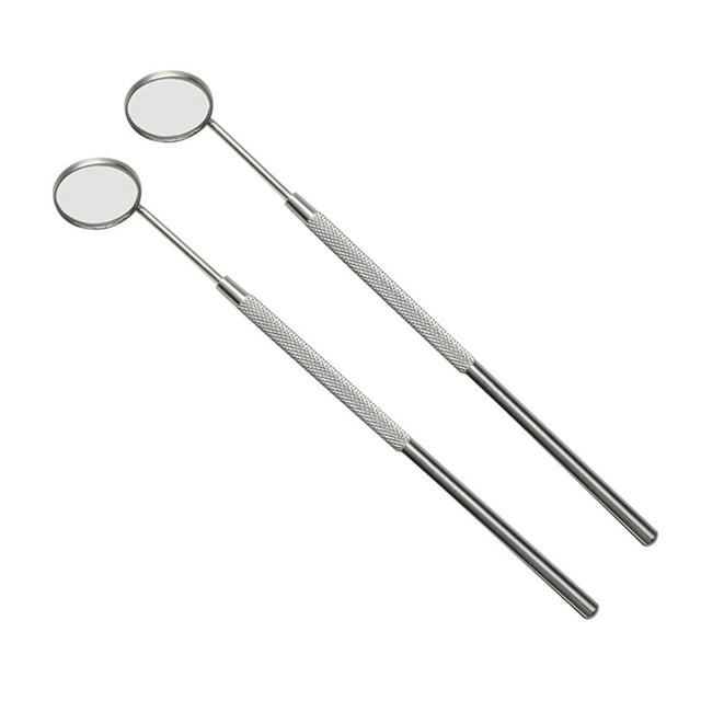 MasteelfCA 2 Pcs Miroir de Cils en Acier Inoxydable Inspection Professionnelle de Maquillage Miroir Dentaire pour Femmes