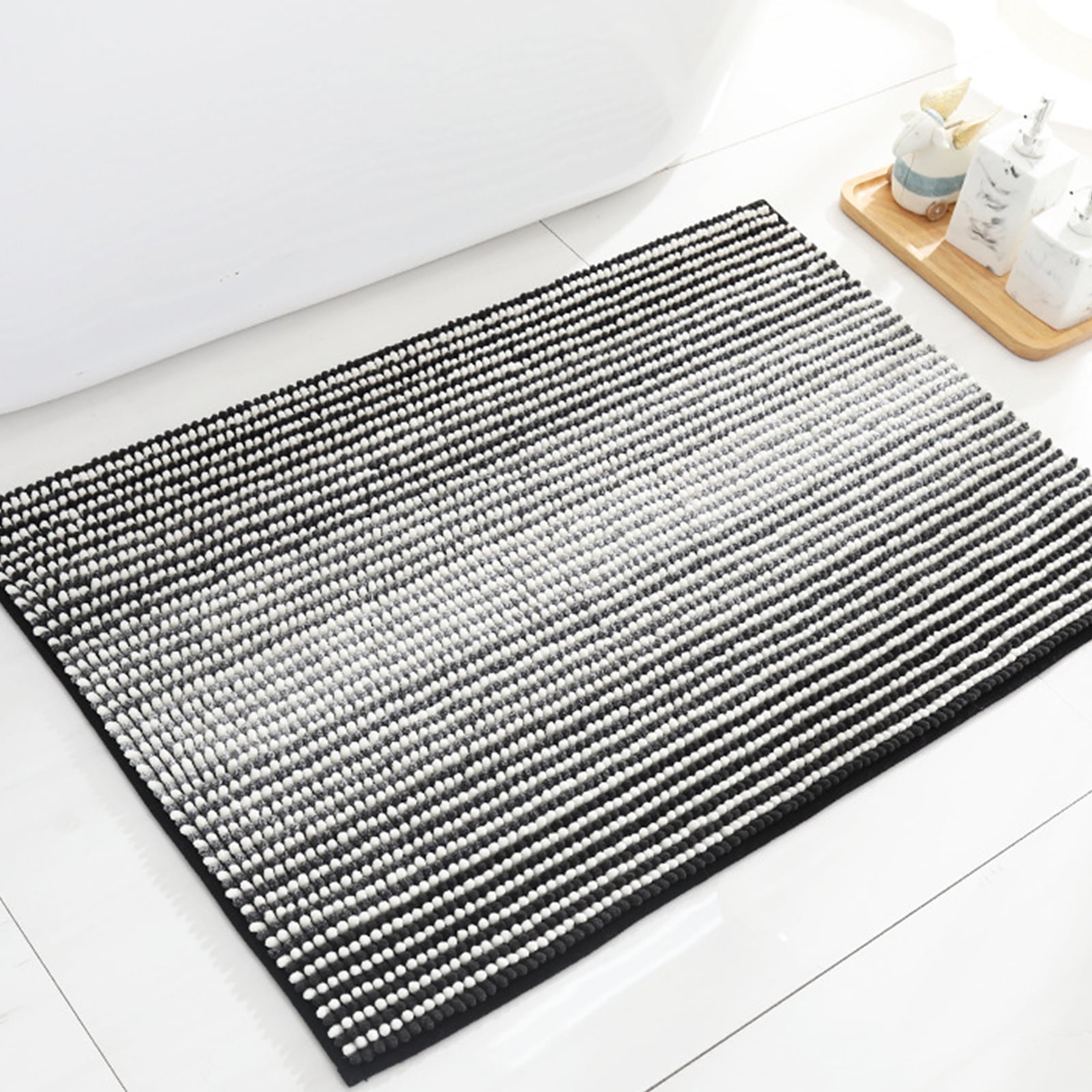 Bathroom Rugs Black And White Image to u