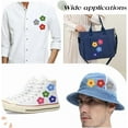 thumbnail image 5 of 120Pcs 12 Colors Colorful Flower Iron on Patches Cute Floral Embroidery Badge Patch on Appliques Bulk for Sewing Making Clothing Dresses Bags Christmas Shirts DIY Supply Colorful DIY, 5 of 5