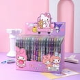 thumbnail image 6 of Sanrio 12pcs Cartoon Gel Pen Kawaii Hello Kitty Kuromi Cinnamoroll Stationery 0.5 Black With Metal Hook Office Write Cute Pens, 6 of 9