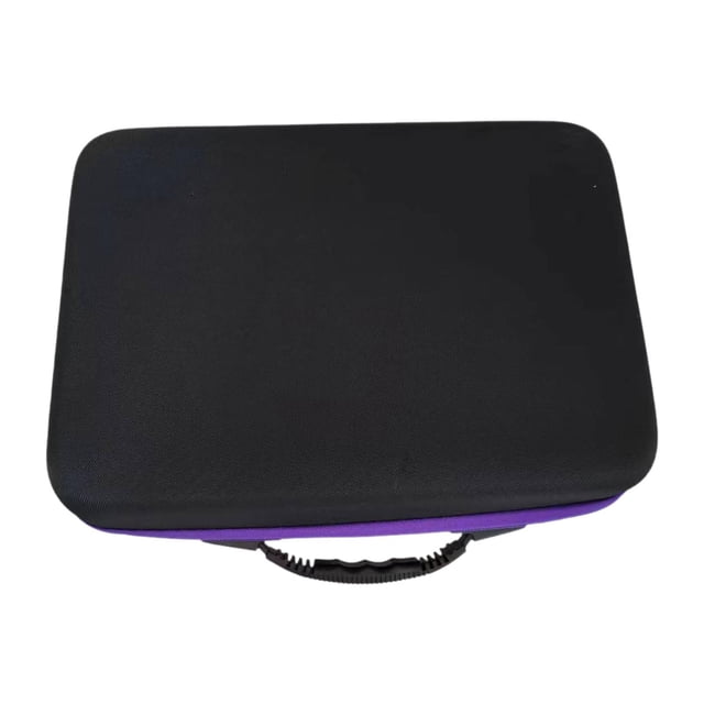 Milaget 120 Grid Essential Oil Carrying Case Dustproof Hard Shell Portable Organizer violet and black