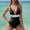 Black, variant on Abomasnow One Piece Swimsuit Women Tummy Control Ruch Bathing Suits Slimming Modest Color Block Swim Suits 2025 V Neck Swimwear