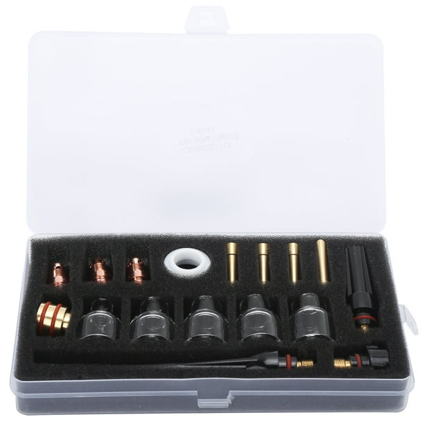 Boquilla de vidrio para soldar, Kit de accesorios para soplete de soldadura, boquilla de copa de vidrio para soldar, Kit de abrazadera de tungsteno para soldadura, muy recomendado NikouMX herramienta