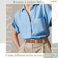 thumbnail image 3 of WHIPPY Women's Leather Belt for Jeans Dresses Brown Waist Belt for Women Ladies Belts, 3 of 6