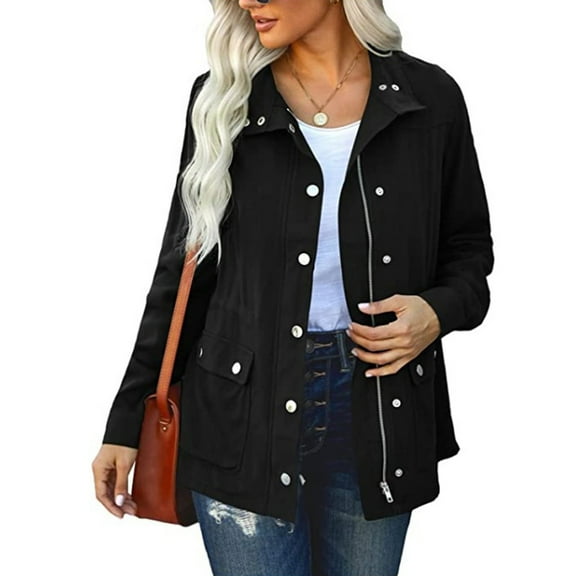 Rain Outdoor Hooded Jacket Jackets Solid Cardigan Women’s Windproof Women's Coat Women's Anoraks Dressy Jackets for Woman Flannel Wool Jacket Women Work Outfits Jacket Dresses for Women Work Junior