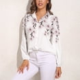 thumbnail image 3 of Cherry Blossoms with Falling Flowers Long Sleeve Blouse Woman Streetwear Casual Shirts Summer Oversize Woman Streetwear Clothing Birthday Present, 3 of 7