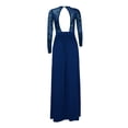 thumbnail image 5 of Gibobby Vestidos de fiesta largos elegantes Mujeres Sexy Color sólido Sin mangas Halter Back Open Back Lentejuelas Encaje Lentejuelas Split Vestido(Azul,G), 5 of 5