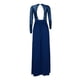 thumbnail image 5 of Gibobby Vestidos de fiesta largos elegantes Mujeres Sexy Color sólido Sin mangas Halter Back Open Back Lentejuelas Encaje Lentejuelas Split Vestido(Azul,CH), 5 of 5
