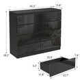 thumbnail image 2 of 8-Drawer High Gloss Dresser – Modern Black Dresser with Ample Storage, Stylish Organizer for Bedroom, Hallway, or Office, 2 of 7