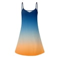 thumbnail image 4 of summer dresses for women 2024 Casual Sundress Summer Camisole Boho Beach Dress V Neck Tank Dresses Beach Dress wedding guest dresses for women Blue Polyester M, 4 of 6