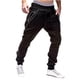 thumbnail image 2 of Puntoco Pantalones casuales de moda con cordón de color sólido para hombres, pantalones largos, 2 of 6
