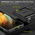 thumbnail image 5 of K-Lion Samsung Galaxy S21 Ultra Case, Heavy Duty Rugged Case with Kickstand Pocket Shockproof,Slide Holder Back Cover for Samsung Galaxy S21 Ultra 6.8 inch,Black, 5 of 7
