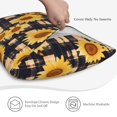 thumbnail image 4 of Pofeuu Vintage Black White Plaid Sunflowe Print Queen Pillow Cases,Pillowcases with Envelope Closure, Wrinkle, Fade and Stain Resistant Pillow Covers-20x26in（No pillow core）, 4 of 7