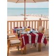 thumbnail image 2 of Outdoor Tablecloth with Umbrella Hole for Patio/Picnic/Party/Camping, Patriotic Gnomes Waterproof Table Cloth Rectangle Table Cover Washable, Independence 250 Memorial Red Striped (60"x 84"), 2 of 9