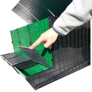 Hatching Time Roll-Out Nesting Box for Poultry, 3 Section, ABS Plastic, Rear Egg Collection, Fits Cimuka Coops, Anti-Roost Design