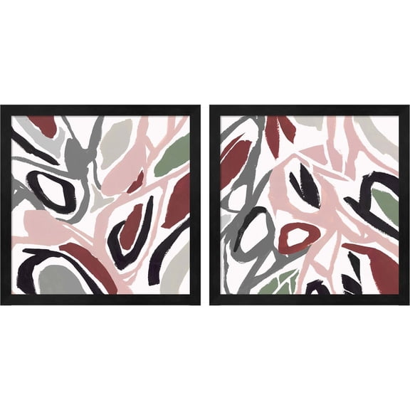 Great Art Now Lusting by Isabelle Z, 2 Piece Framed Art Set Each 13"W x 13"H