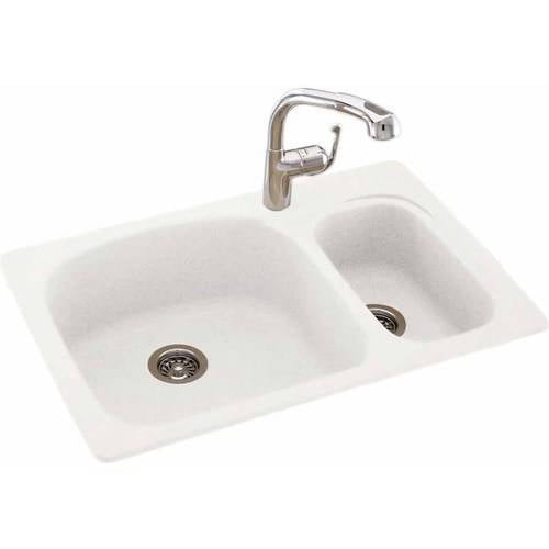 Swan KSLS3322010 33" x 22" Swanstone DoubleBasin Dual Mount Kitchen