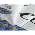 thumbnail image 4 of Ambesonne Chill Quilted Bedspread Set 3 Pcs, Positive Vibes Boho Wording, King Size, Multicolor, 4 of 5