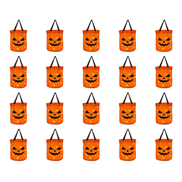 Bolsas Grandes para Halloween Mano Con LED Regalos Fiesta (sonriente)