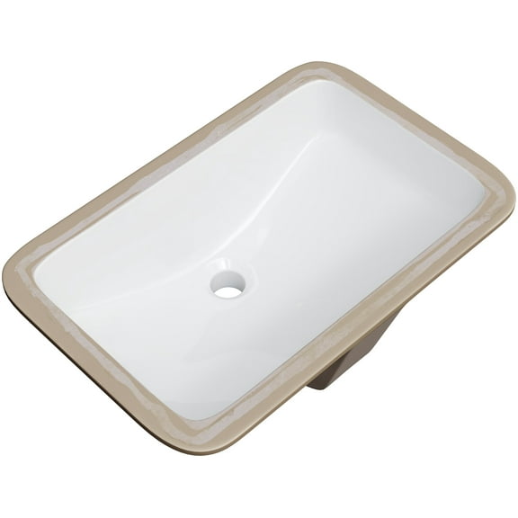 PROFLO PF1812U White Vitreous China 14.56in Rectangle Undermount Sink