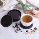 thumbnail image 3 of For 2024 Round Coasters with Stand - 6 Piece Set of Heat Resistant Black PU Leather Coasters, Drink Coasters for Home and Office, 3 of 4