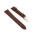 thumbnail image 5 of facefd Leather Watch Band Butterfly Deployment Clasp Buckle Coffee 22mm, 5 of 5
