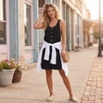 thumbnail image 5 of Womens Summer Dress Sleeveless Button Casual Sundresses with Pockets Loose Solid Tank Dresses, 2XL, 5 of 7