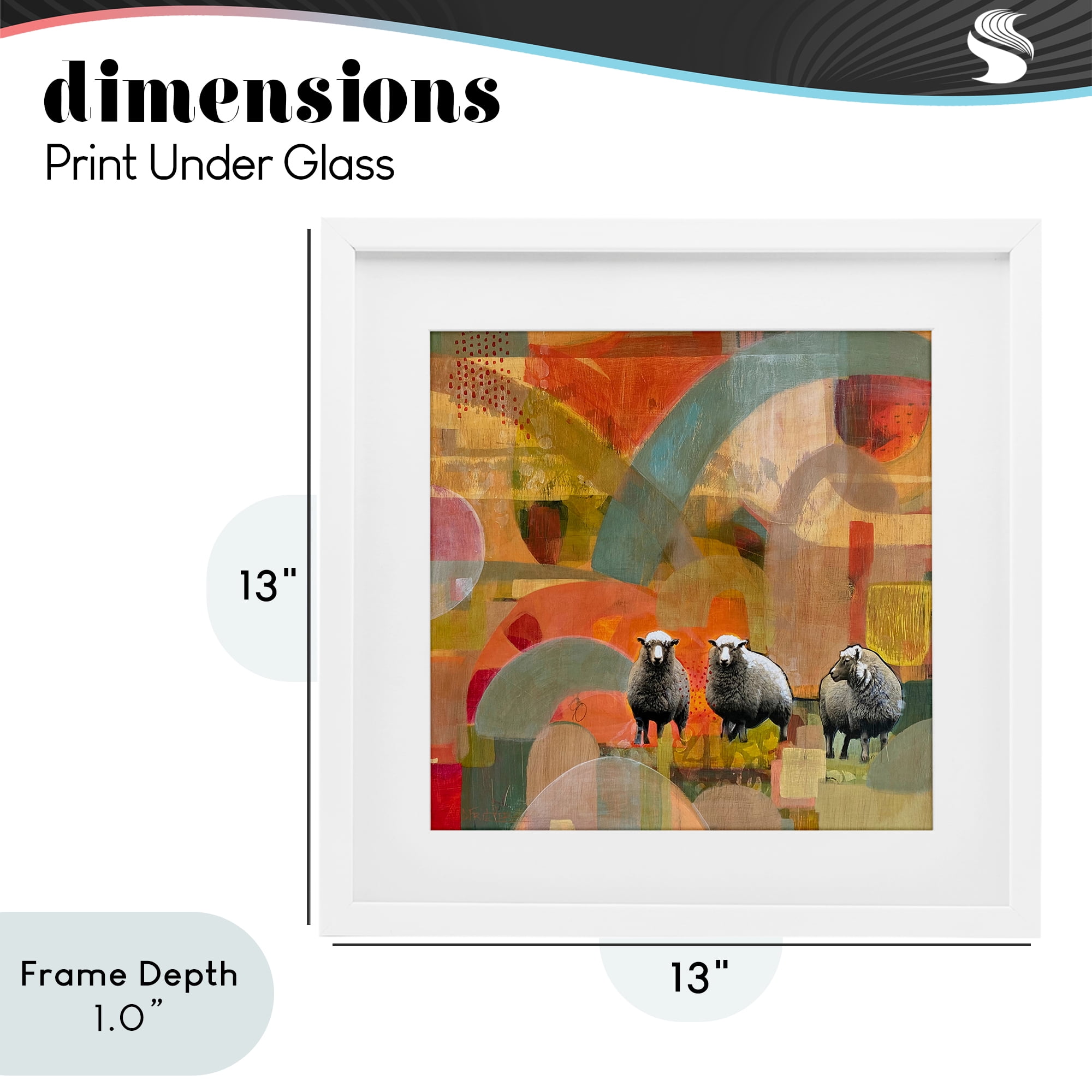 Stupell Industries Counting In My Sheep White Framed Print Under Glass, design by Dianna Fritzler