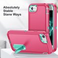 thumbnail image 4 of for iPhone 7 / iPhone 8 / iPhone SE 2020 / iPhone SE 2022 Case with Kickstand, [10FT Military Drop Protection] Rugged Heavy Duty Hard PC+Soft Silicone Rubber Bumper Hybrid Triple-Layer Case,
Rose, 4 of 6