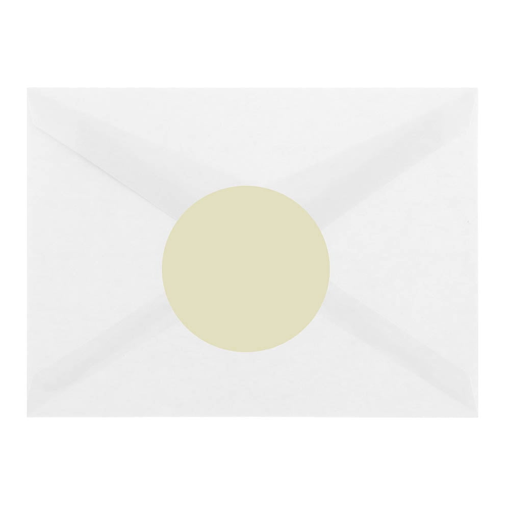 JAM Paper Circle Label Sticker Seals, 2.5 in Diameter, Ivory, 120 Round Labels per Pack