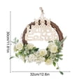 thumbnail image 3 of AuroraX Easter Wreath for Front Door,Lent Small Outdoor Decoration White, 3 of 6