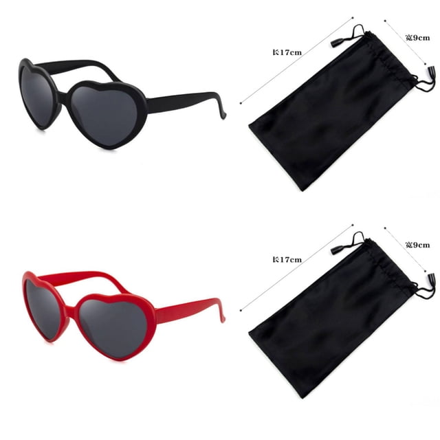 Piezas Gafas de Difracción con Efecto de Corazón, Gafas de Efectos Especiales de Corazón de Melocotón, Gafas de Sol Divertidas de Corazón 3D para Fiestas de Disfraces, Raves, Fiestas al Aire Libre,