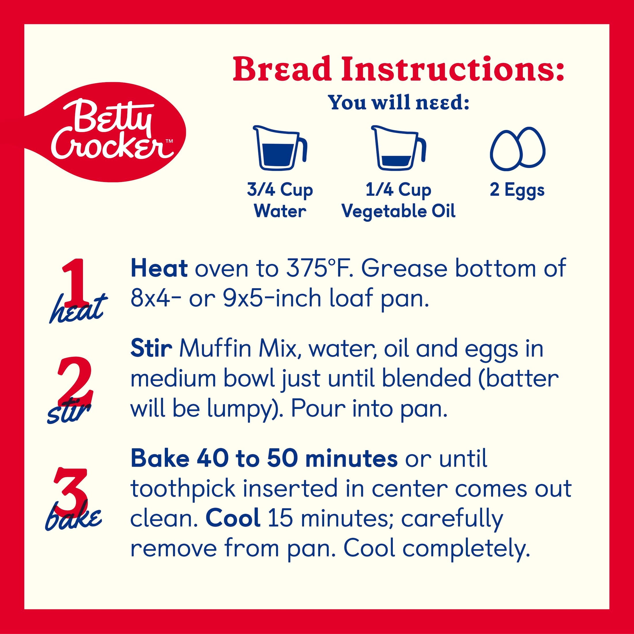 (2 pack) Betty Crocker Chocolate Chip Muffin and Quick Bread Mix, 14.75 oz