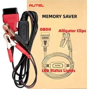 Autel MAXIBAS BTMS OBDII Battery Tester Memory Saver Preserves Vehicle Codes and Electronic Presets,Power The Onboard Computer, Connected to a 12-Volt Backup Battery, Three LED Status Lights