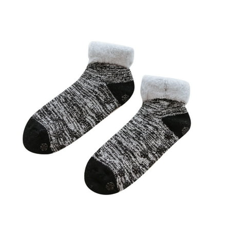 

ZRBYWB Women Socks Winter Thickened Plush Socks Nonslip Floor Short Socks