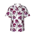 thumbnail image 2 of Xecao Tulips Flowers print Hawaiian shirt - a stylish short-sleeve button-down for men, perfect for casual beach and tropical outings., 2 of 9